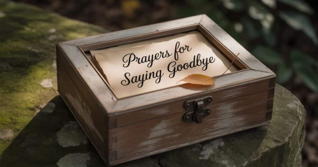 Prayers For Saying Goodbye